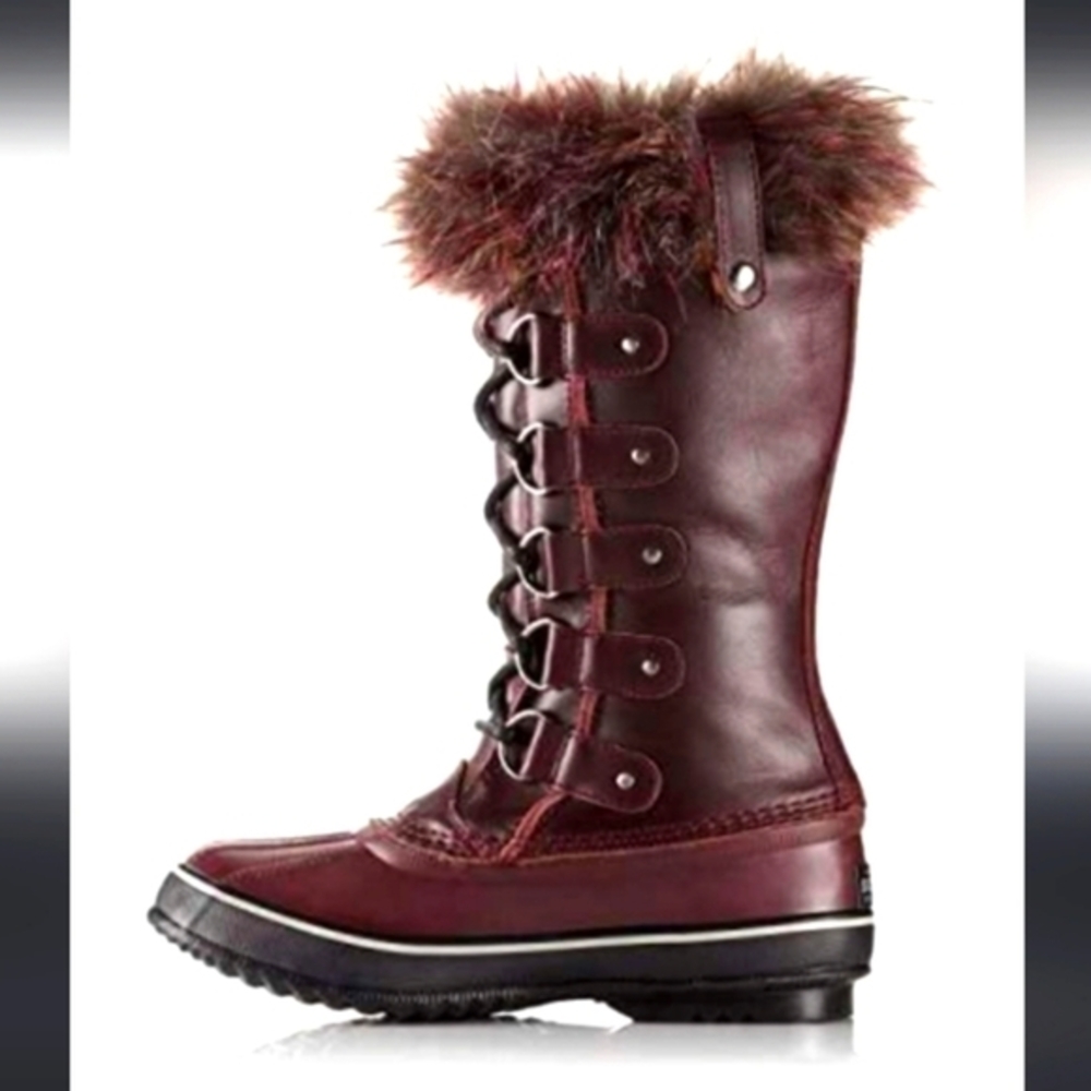 Sorel Joan of Arctic Lux winter boots Tall,waterproof leather,6.5,Wine